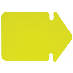 Folia étiquettes en carton fluo, 24 cm, jaune fluo (flèches)