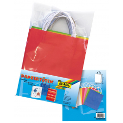 Folia sac papier kraft, 110-125g/m², couleurs assorties, paquet de 7 pièces
