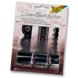 Folia Ruban en satin noir