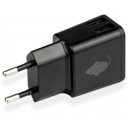 Greenmouse chargeur Dual 2 x USB-A, noir