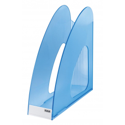 Han porte-revues Twin bleu transparent