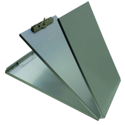 Plaque à pince, ft 21,6 x 33 cm, avec plaque de protection en tête et plaque de rangement à l'arrière