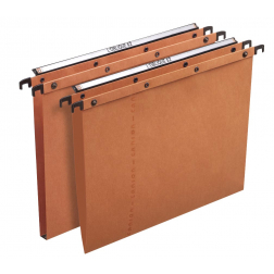 L'Oblique dossiers suspendus pour tiroirs AZO entraxe 330 mm (A4), fond en V, orange