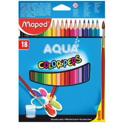 Crayon de couleur aquarellable Color'Peps Aqua 18 crayons