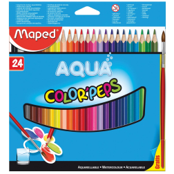 Crayon de couleur aquarellable Color'Peps Aqua 24 crayons