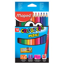 Maped crayon de couleur Color'Peps Jumbo Early Age, étui cartonné de 12 crayons