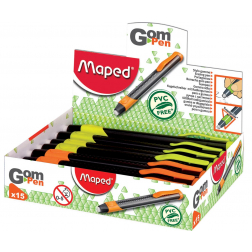 Maped gomme Gom-Pen boîte de 15 pièces en couleurs assorties