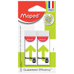 Maped gomme Technic 600 blister de 2 pièces