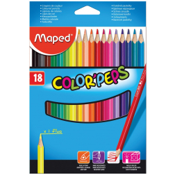 Maped crayon de couleur Color'Peps, 18 crayons