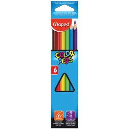 Maped crayon de couleur Color'Peps, 6 crayons