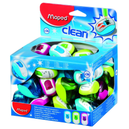 Maped taille-crayon Clean 1 trou, boîte de 36 pièces