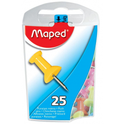 Maped épingles d'affichage, boîte distributrice de 25 pièces
