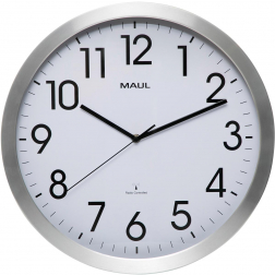 MAULmove horloge murale, radiopilotée, diamètre 40 x 5,2 cm, cadre en aluminium