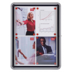 Nobo Premium Plus vitrine extérieure, porte rotante avec serrure, magnetique, 9 x A4
