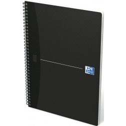 Oxford Office Essentials cahier à reliure spirale, 180 pages, ft A4, quadrillé 5 mm, noir