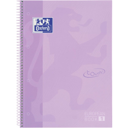 Oxford School Touch bloc spirale, ft A4+, 160 pages, ligné, violet pastel