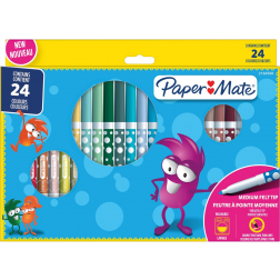 Paper Mate feutre lavable, blister de 24 pièces