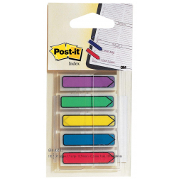 Post-it Index flèches, blister de 5 couleurs, 24 feuilles par couleur