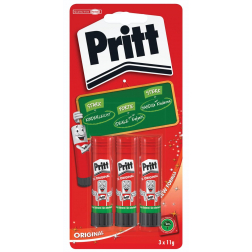 Pritt bâton de colle, 11 g, 3 pièces sous blister