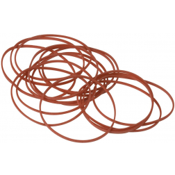 Q-CONNECT élastiques, largeur 1,5 mm, longueur 80 mm, 100g, rouge