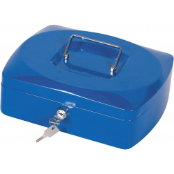 Q-CONNECT coffret à monnaie, 255 x 200 x 85 mm, bleu