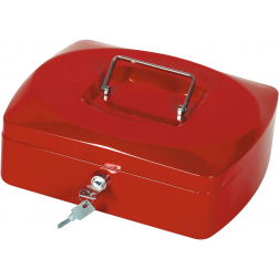 Q-CONNECT coffret à monnaie, 255 x 200 x 85 mm, rouge
