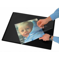 Q-CONNECT sous-main, ft 63 x 50 cm, noir, avec couverture