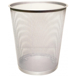 Q-CONNECT corbeille à papier 19 litres métal argent