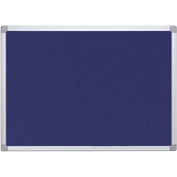 Q-CONNECT tableau de textile, avec cadre en aluminium, 90 x 60 cm, bleu