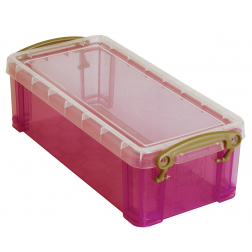 Really Useful Box 0,9 litres, transparent rose