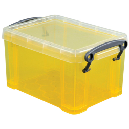 Really Useful Box 1,6 litres, transparent jaune