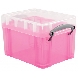 Really Useful Box 3 litres, transparent rose