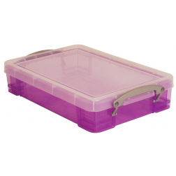 Really Useful Box boîte de rangement 4 litres, pourpre transparent