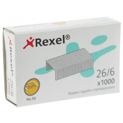 Rexel agrafes n° 56 (26/6), boîte de 1.000 agrafes