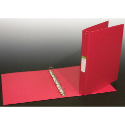 classeur pour ft A4, 4 anneaux de 25 mm, en PVC, rouge