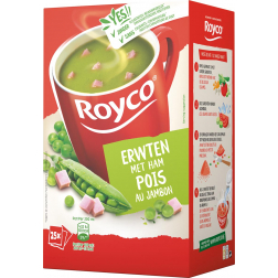 Royco Minute Soup classic pois au jambon, paquet de 25 sachets
