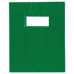 Protège-cahier, ft 16,5 x 21 cm, en plastic de 120 micron, vert