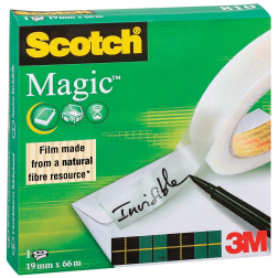 Scotch ruban adhésif Magic Tape, ft 19 mm x 66 m