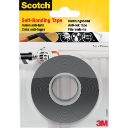 Scotch ruban de réparation anti-fuite, ft 25 mm x 3 m, noir, sous blister