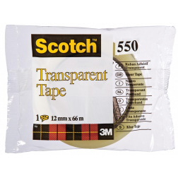 Scotch ruban adhésif transparent 550, ft 12 mm x 66 m