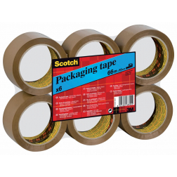 Scotch ruban adhésif d'emballage, ft 50 mm x 66 m, PP, brun, emballé groupé