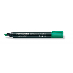 Staedtler Lumocolor 350, marqueur permanent, pointe biseautée, 2 - 5 mm, vert