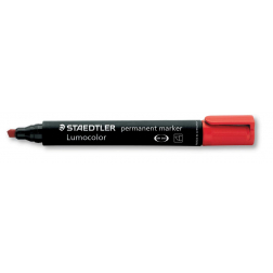 Staedtler Lumocolor 350, marqueur permanent, pointe biseautée, 2 - 5 mm, rouge