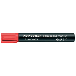 Staedtler Lumocolor 352, marqueur permanent, pointe ronde, 2 mm, rouge
