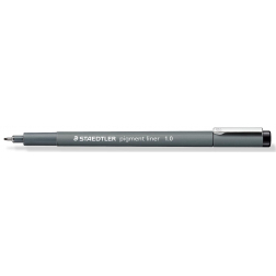 Staedtler pigment liner fineliner, pointe ronde, largeur de trait 1,0 mm noir