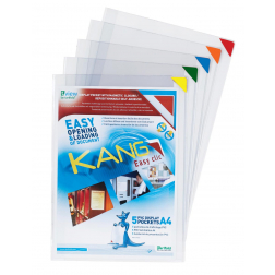 Tarifold poche repositionnable Kang Easy Clic coins en couleurs assorties