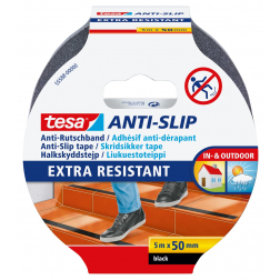 Tesa ruban adhésif anti-dérapant, ft 5 m x 50 mm, noir