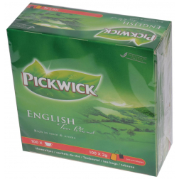 Pickwick thé, English Tea Blend, paquet de 100 pièces de 2 g