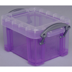 Really Useful Box 0,14 litres, transparent pourpre