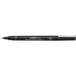 Uni Pin fineliner, pointe ronde, 0,6 mm, noir